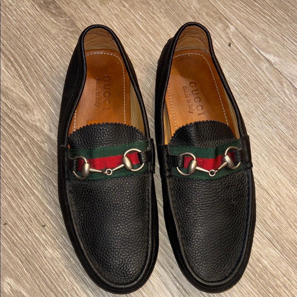 Gucci Black Leather Men's Loafers
